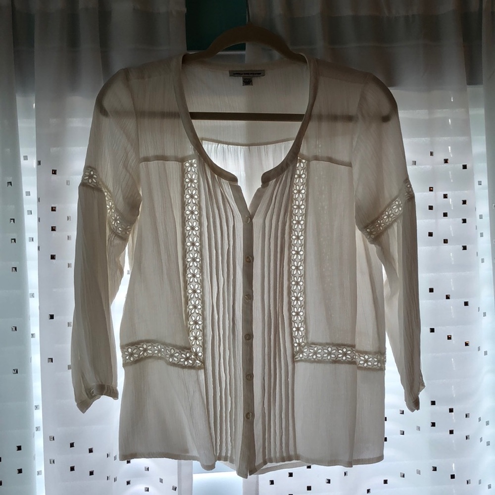Cream Button Up